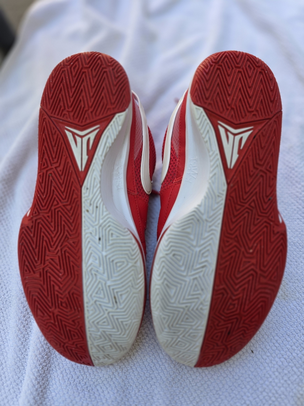 Nike Ja Morant 1 Men's Red Athletic Sneakers with White Accents - Picture 6 of 10